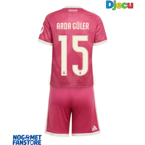 Real Madrid Arda Guler #15 Rezervni Dres za djecu 2026-27 Kratak Rukav (+ Kratke hlače)